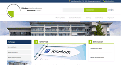Desktop Screenshot of en.klinikum-neumarkt.de